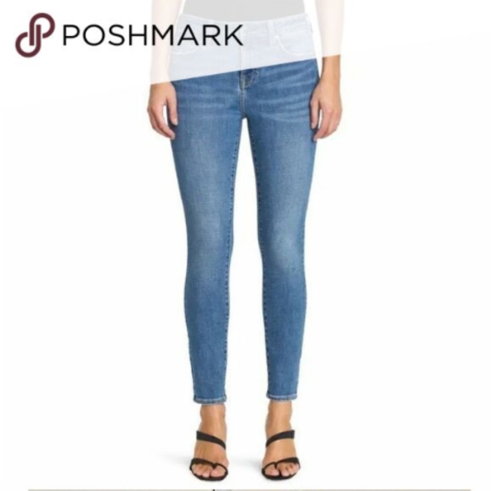 Pistola High Waisted Plus Size Blue Skinny Jeans